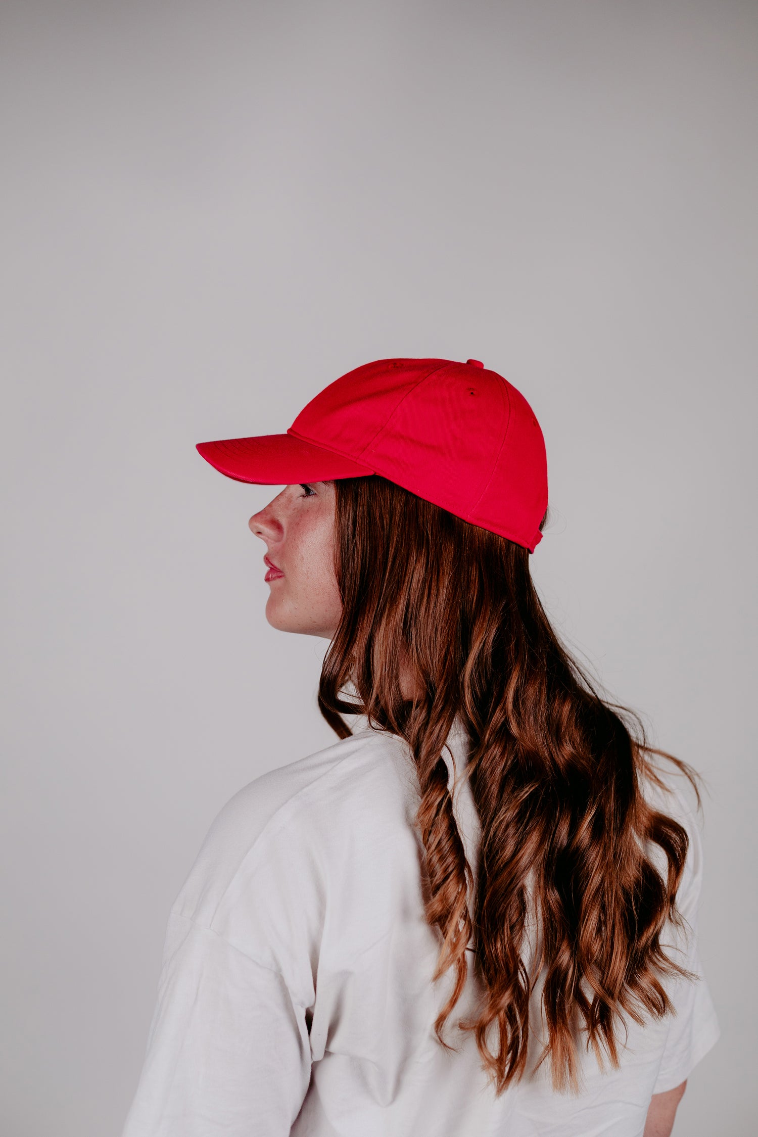 6 Panel Cap Red