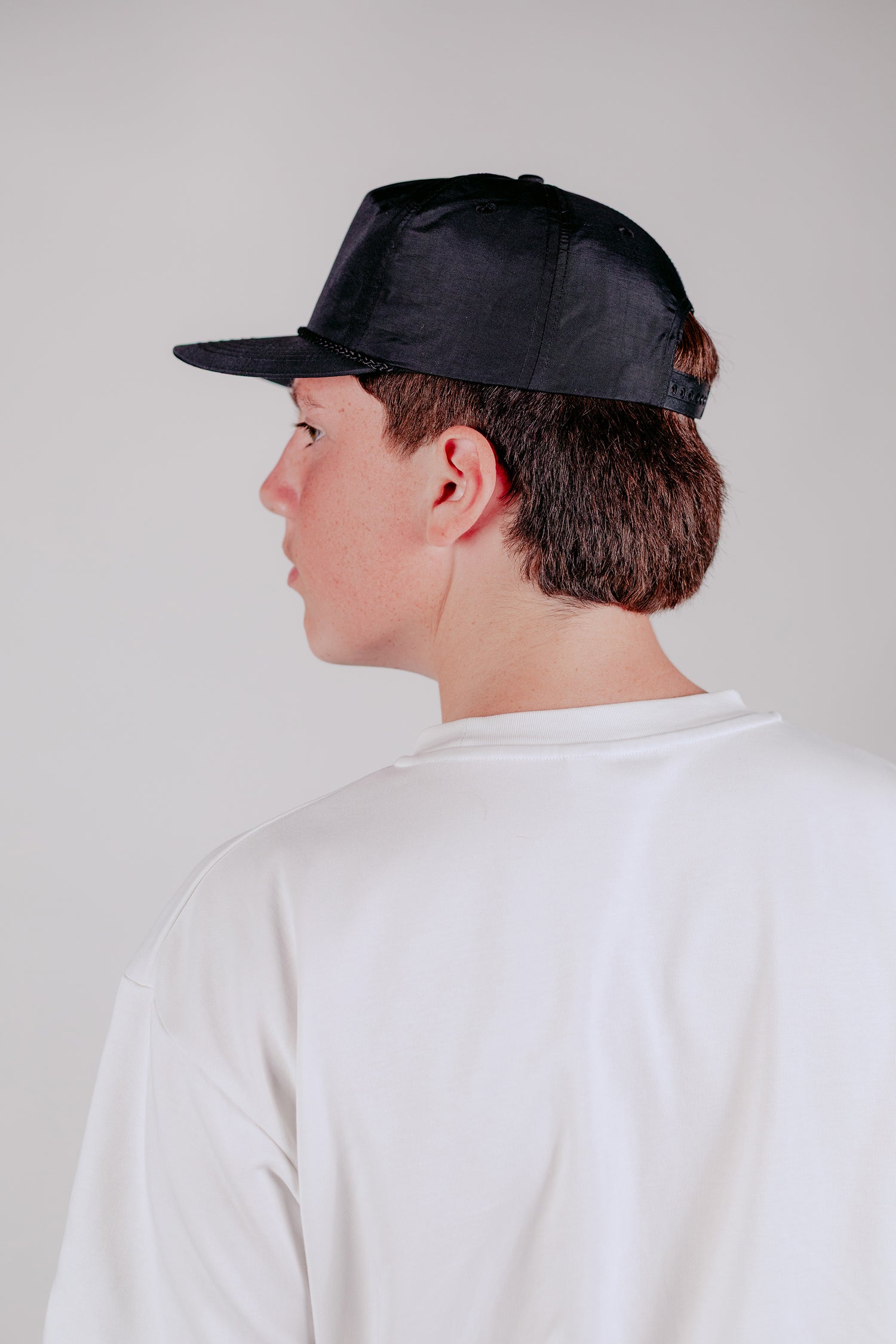 5 Panel Nylon Cap Black