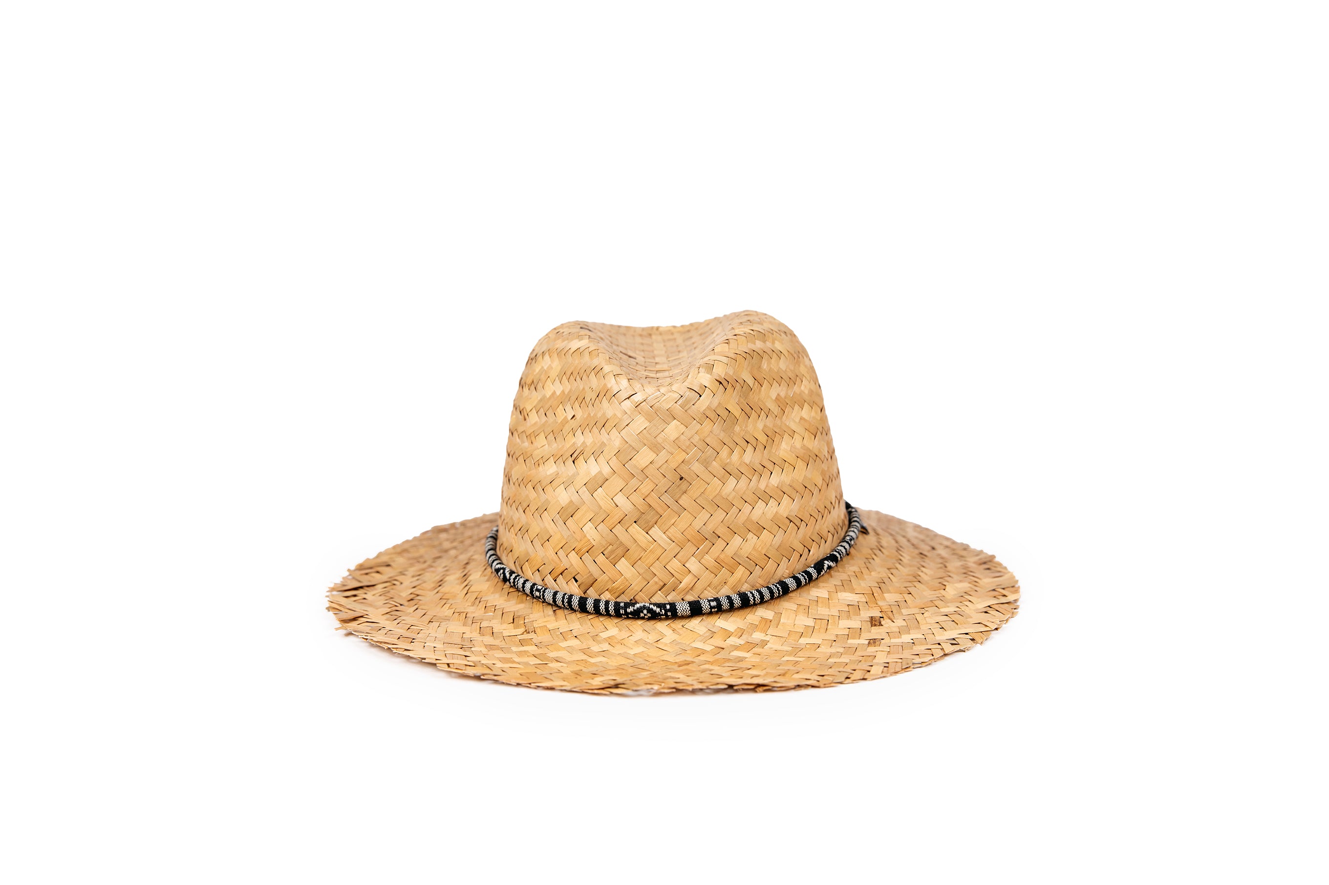 Raw Edge Short Brim Straw Hat