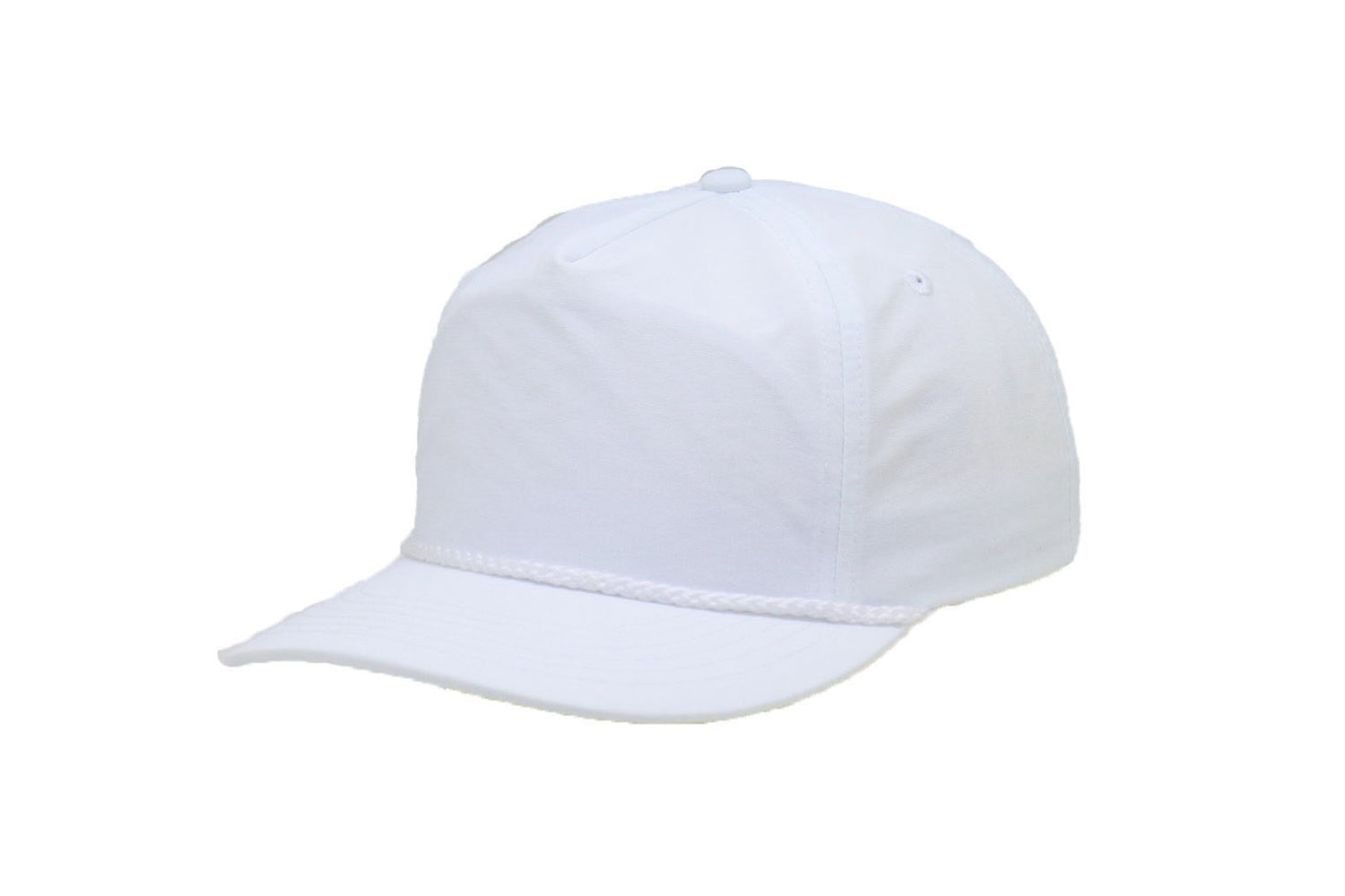 5 Panel Nylon Cap White