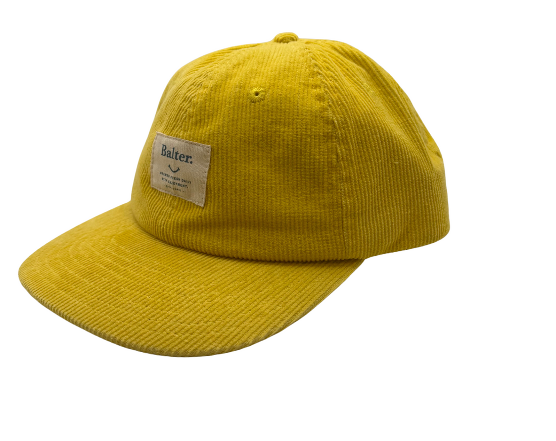 6 Panel Cord Flat Peak Dad Cap