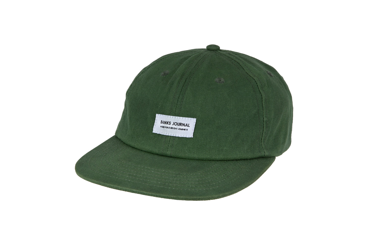 6 Panel Waxed Canvas Flat Peak Cap