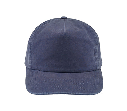 5 Panel Canvas Cap Washed Navy