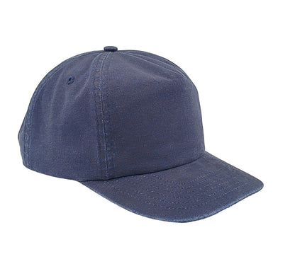 5 Panel Canvas Cap Washed Navy