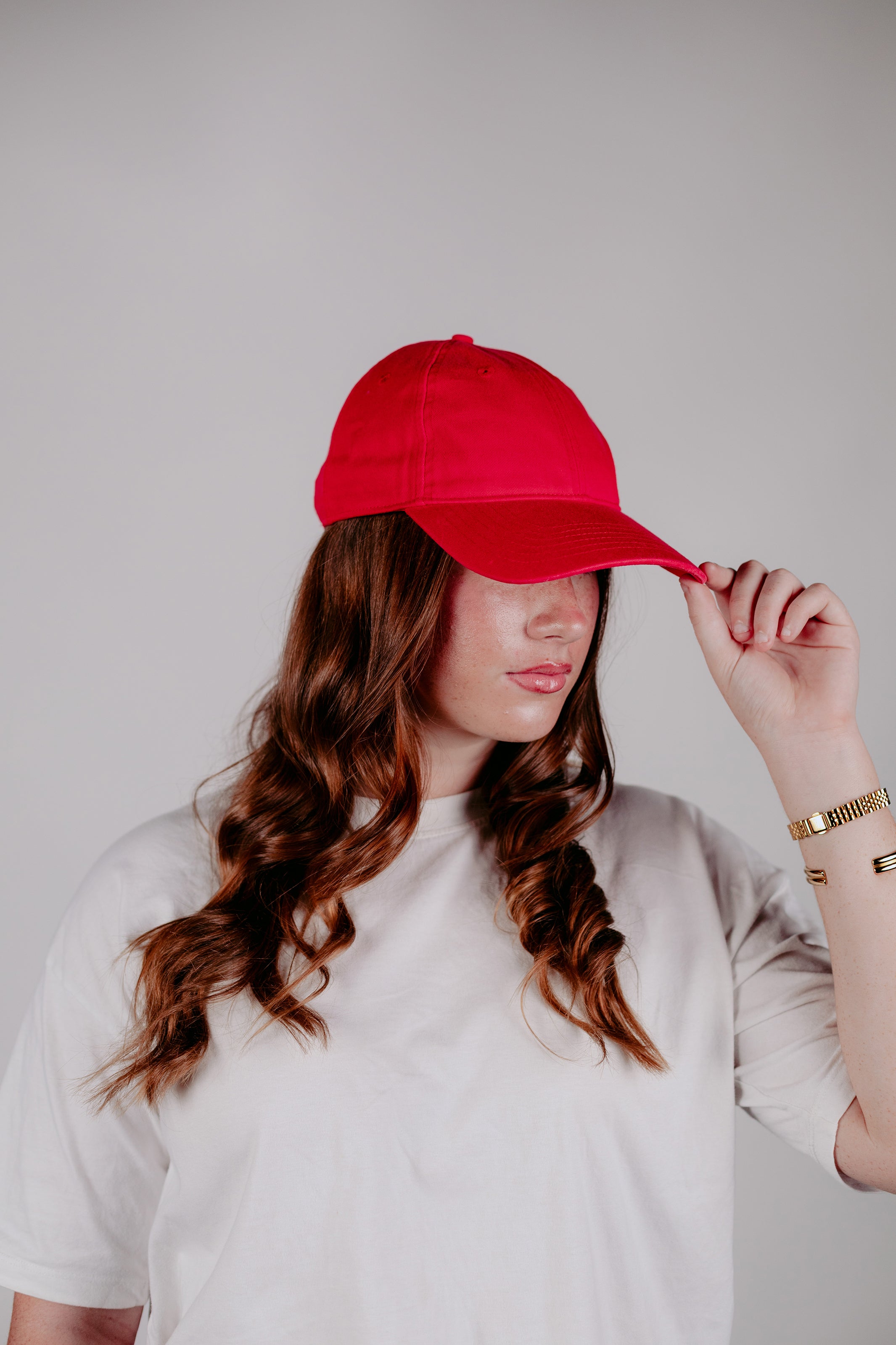 6 Panel Cap Red