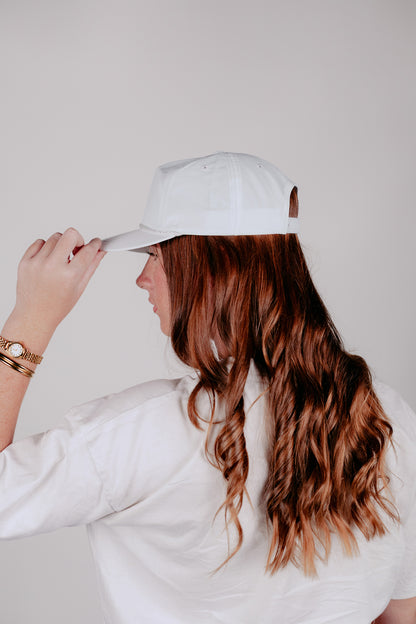 5 Panel Nylon Cap White