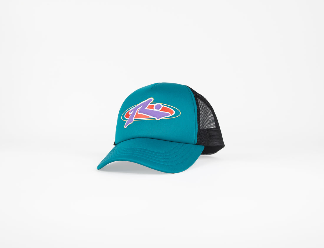 Nylon foam trucker cap w/ Puff Print