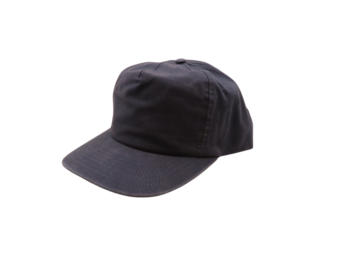 5 Panel Canvas Cap Washed Navy