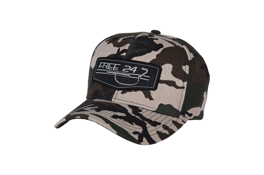 6 Panel Camo Snapback Cap
